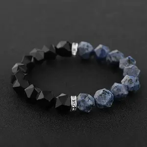 Obsidian & Sodalite Power Bracelet - Elegant Design for Daily Wear with Colorful Stones