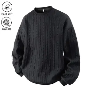 Men's Simple Solid Color Fashionable Versatile Skin-friendly Comfortable Crew Neck Sweatshirt for Outdoor Casual Daily Commute Pullover Shirt