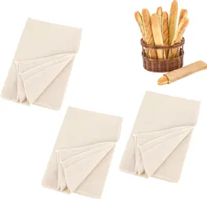 Bread Baking 3Pcs Linen Cloth  14x18 Inches Tea Towels Baking Sourdough Bread Proofing Towel Pastry Cloth Dough