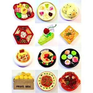 🍳 Delightfully Detailed Miniature Food 3D Resin Fridge Magnets
