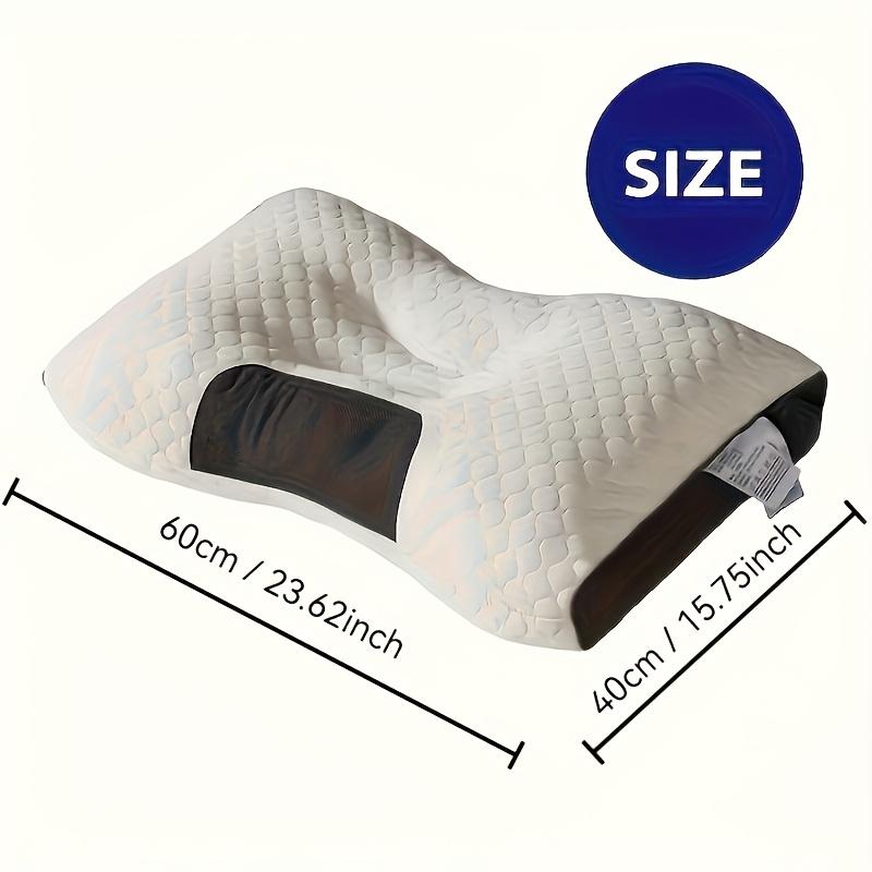 1pc quilted design neck pillow - soft, sleep-inducing support, anti-allergy polyester cover, detachable and washable, modern neck pillow; soft weaving, neck and shoulder pillow