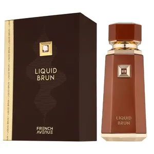 Liquid Brun Eau de Parfum Spray by Fragrance World French Avenue 3.4 Oz for Men - Warm Spicy & Woody Scent with Bourbon Vanilla & Musk Notes