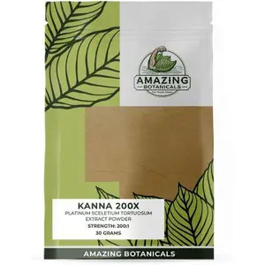 Amazing Botanicals Sceletium Tortuosum Kanna Leaf Powder - US-Sourced, Lab-Verified, Natural Traditional Well-Being Supplement, No Preservatives, Vegan, Gluten-Free, Essential Minerals, 30g