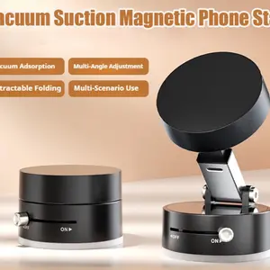 2025 New Vacuum Magnetic Phone Stand - Equipped with magnetic ring, Easy to mount,360° adjustable holder, portable phone accessories, multi-scene use, suitable for all smartphone Compact Grip fall collection