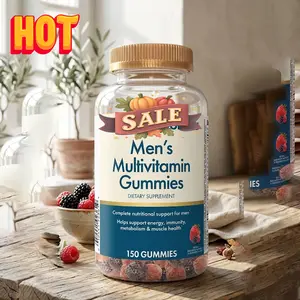 Men's Multivitamin Gummies, Supports Immune Health, Energy, Metabolism and Muscles with Vitamins A,C,D,B6,B12, 150 Men's Daily Multivitamin Gummies, 75 Day Supply
