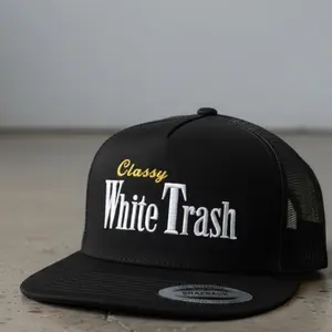 Classy White Trash Snapback Hat - One Size Fits Most, Casual Everyday Use, Timeless Design