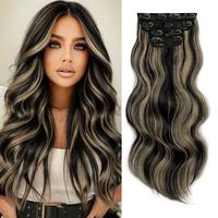 Black mix Blonde (wavy)