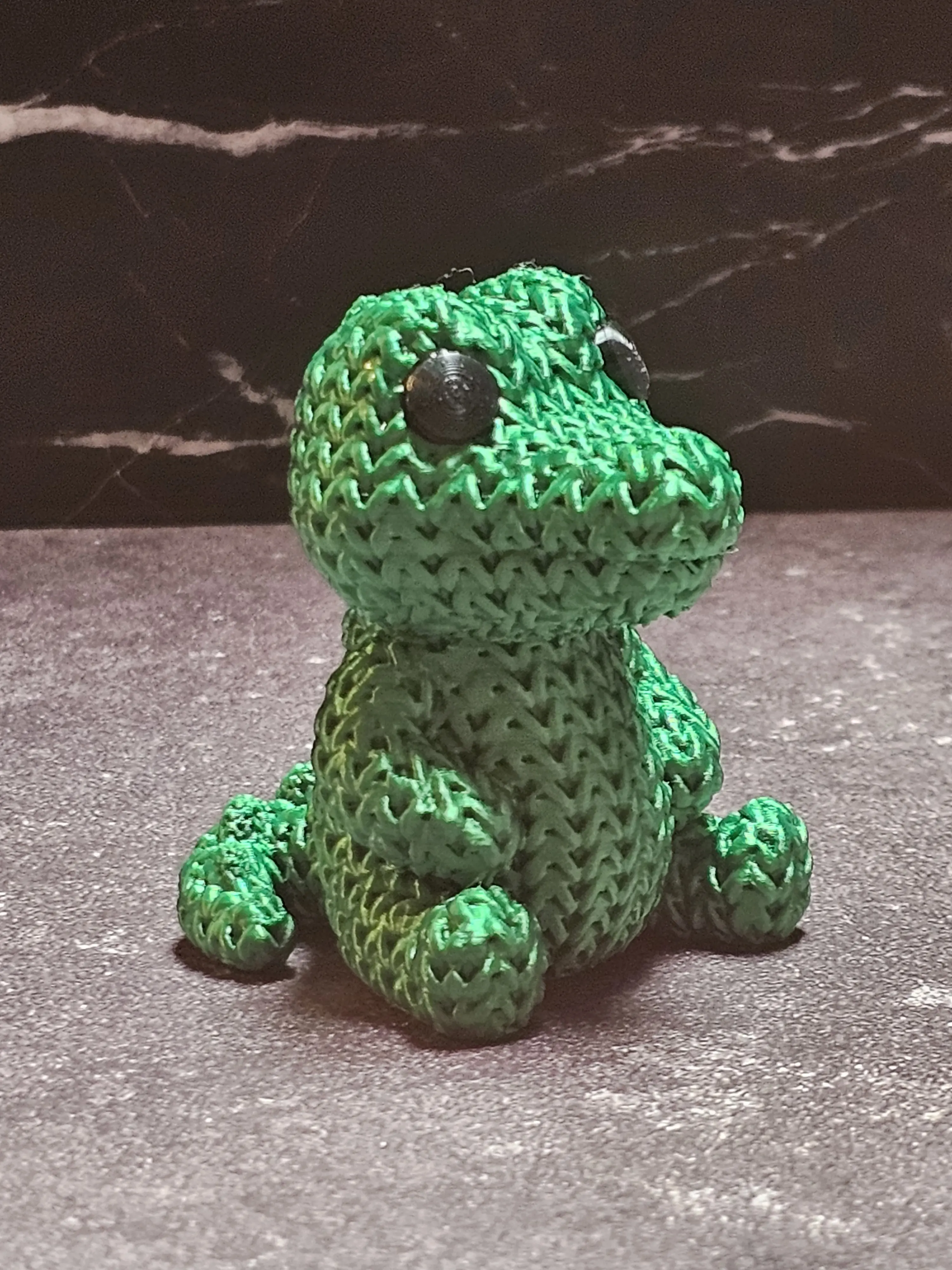 Knitted Crocodile - 3D Printed