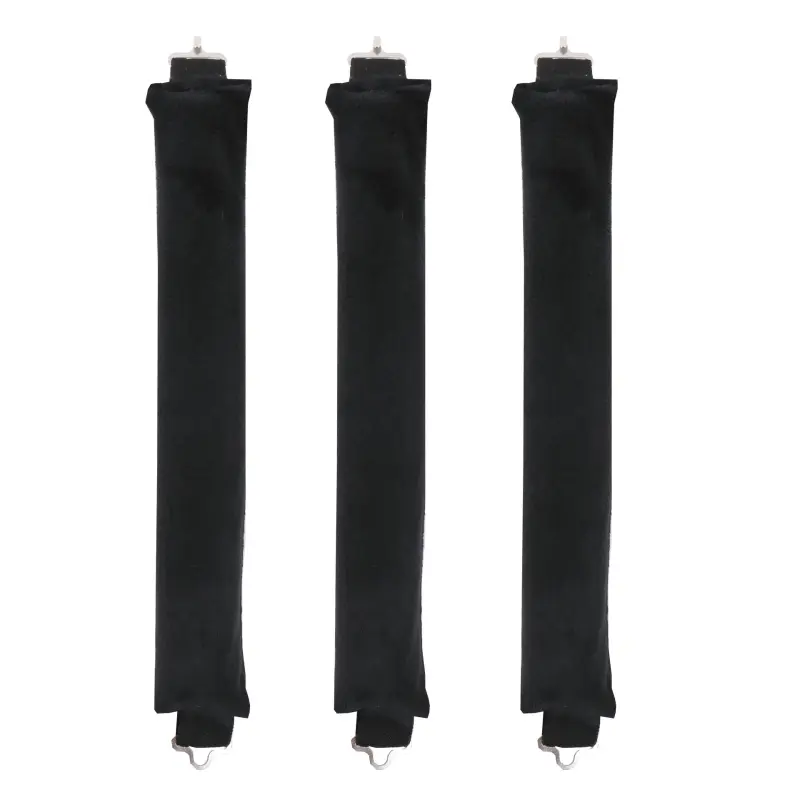 Heatless Hair Curler No Heat Hair Rollers Lazy Curling Rod-Black-3pcs