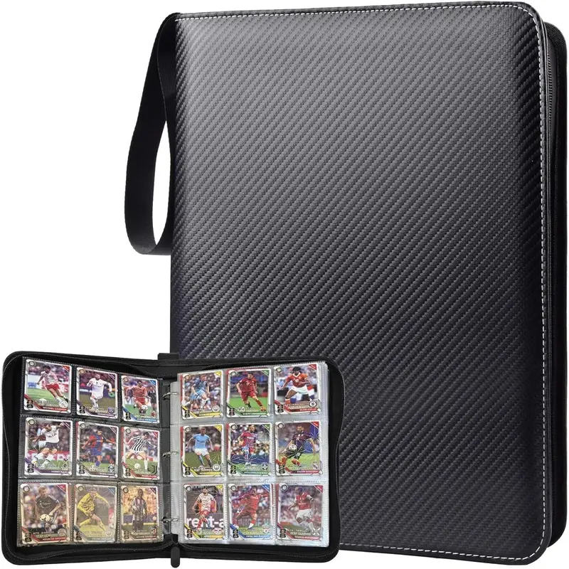 football card binder with sleeves 900 Pocket, Pittsburgh Football Card Holder for Trading Cards Sports Card 3 Ring Binder Folder Collector Album Storage Book Case Kids Boys Girls Gift : Toys Football Card Binder 4-Pocket 400-Capacity