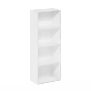 LUDER 4-Tier Open Bookshelf - 4-Shelf Unit with Clean Lines, 9.3x15.6x41.7 in, for Living Room, Home Office