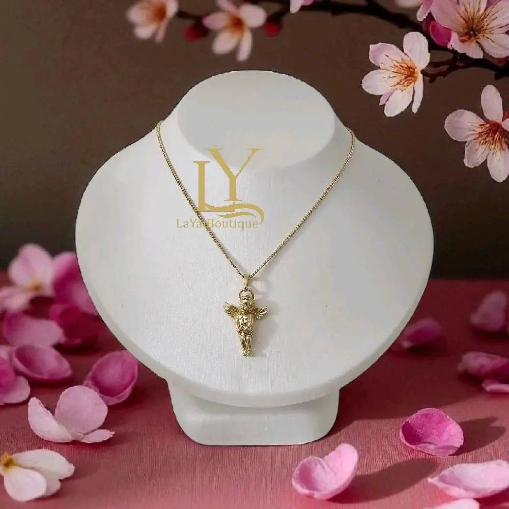 LaYaiBoutique #1965 Angel Necklace and Pendant 14k Gold Plated High Quality