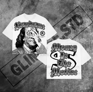 Y2K "Money is The Altime " Printed Tshirt, Y2k Tops 2025 T shirt Casual Cotton Crewneck summer