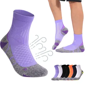 【Buy 1 get 2packs】 Compression Ankle Sport  Women - Coolmax Moisture-Wicking , Cushioned Athletic, Plantar Fasciitis Relief, No blister coolmax running  Athletic Socks Mid-Length Men's