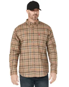 Ariat Men's Fr Dean Plaid Print Long Sleeve Button-Down Work Shirt - 10062788
