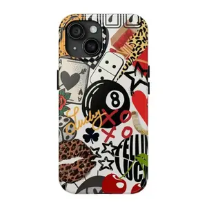 MagSafe Coquette Collage 8 Ball Cute Aesthetic Phone Case, Street Style Wireless Charging Friendly Cover for iPhone 11-17 Pro Max