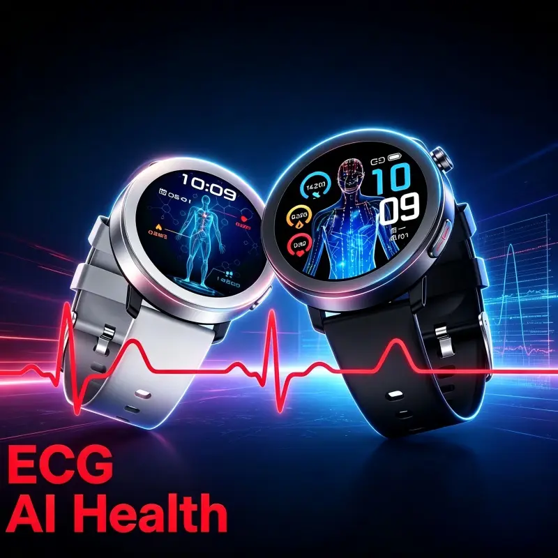 2026 New Model ECG Smart Watch: ECG and heart rate monitoring, blood pressure tracking, AI health analysis, unisex smartwatch