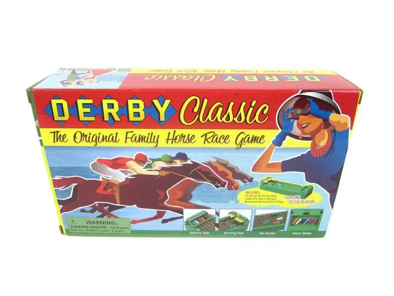 DERBY CLASSIC Desktop Racing Toy, Family-Friendly Competitive Tabletop Option for Kids Teens, Toys & Hobbies Floor Game