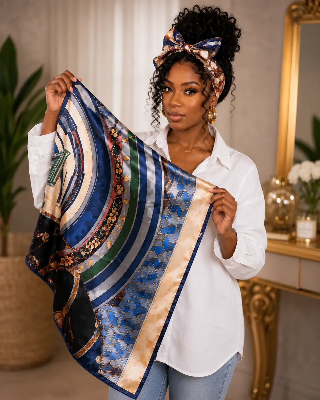 Luxury Premium Silk Hair Scarf