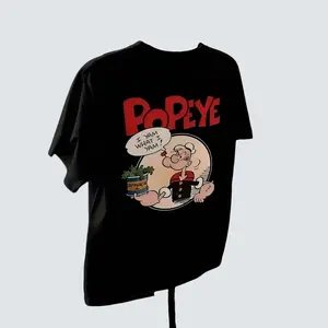 Women'S "Popeye" Graphic T-Shirt - Casual, Short Sleeve, Round Neck, Lightweight & Stretchy, Summer 2024, Relaxed Fit, Casual Wear | Playful Print | Comfortable Fit, Popeye Shirt