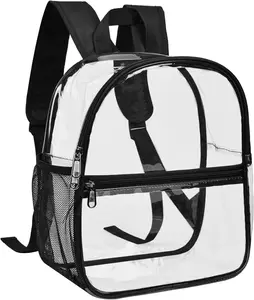 Clear Backpack for Stadium Approved Size 12"x6"x12" Waterproof for Concerts, Sports Events, Work, and Everyday Use