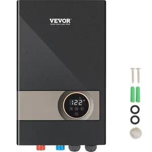 VEVOR Instant Water Heater, 18kw Electric Tankless Water Boiler, Digital Temperature Display Easy Installation 24-Hour Water Supply, For Kitchen Bathroom Shower Mall Salon Shampoo ETL Listed