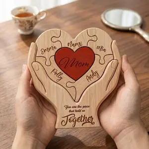 Personalized Mothers Day Wooden Puzzle, You Are The Piece That Holds Us Together Sign, Custom Gift For Mom From Kid, Printed Family Puzzle