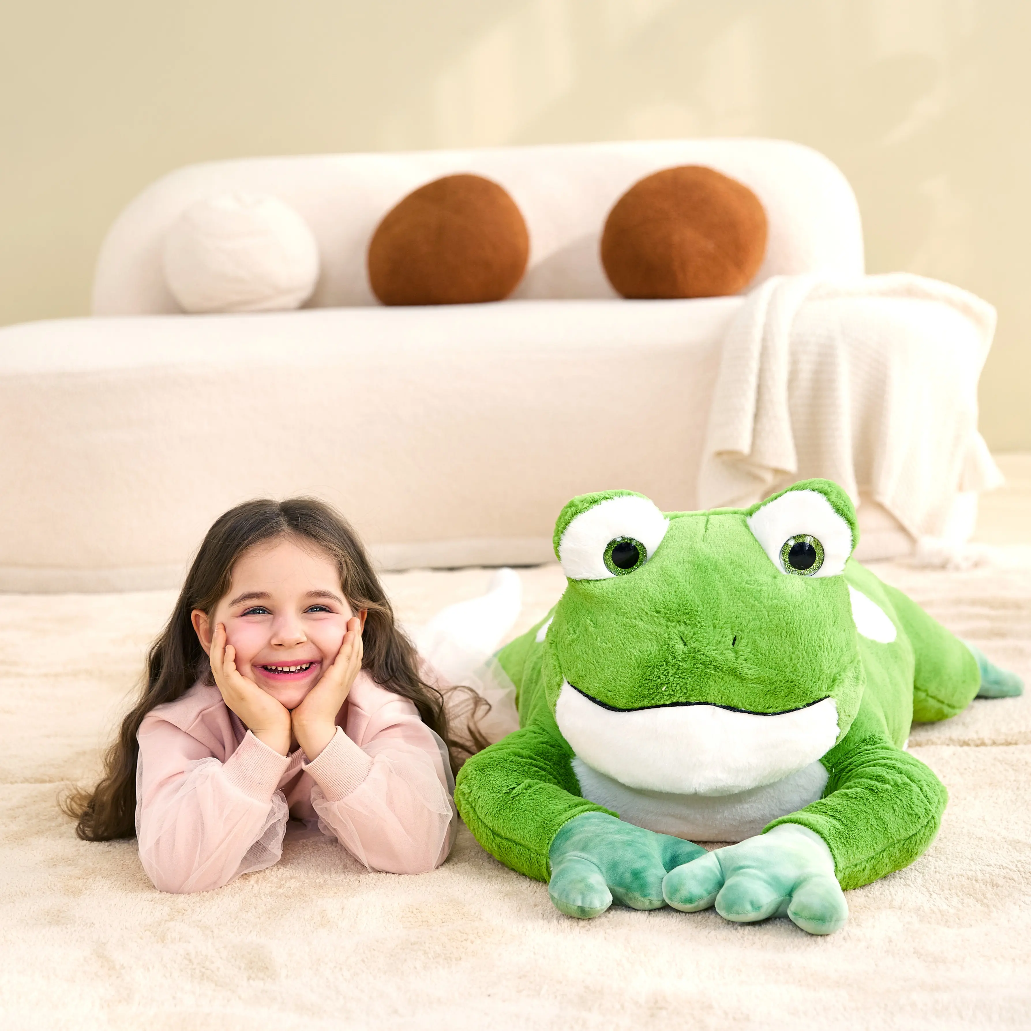 IKASA Giant Frog Stuffed Animal Plush Toy, 30" Large Frog Cute Plush Toys for Kids Girls Boys