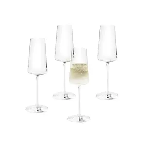 Clear Flared Champagne Flute 8 ounce, 4 Pack