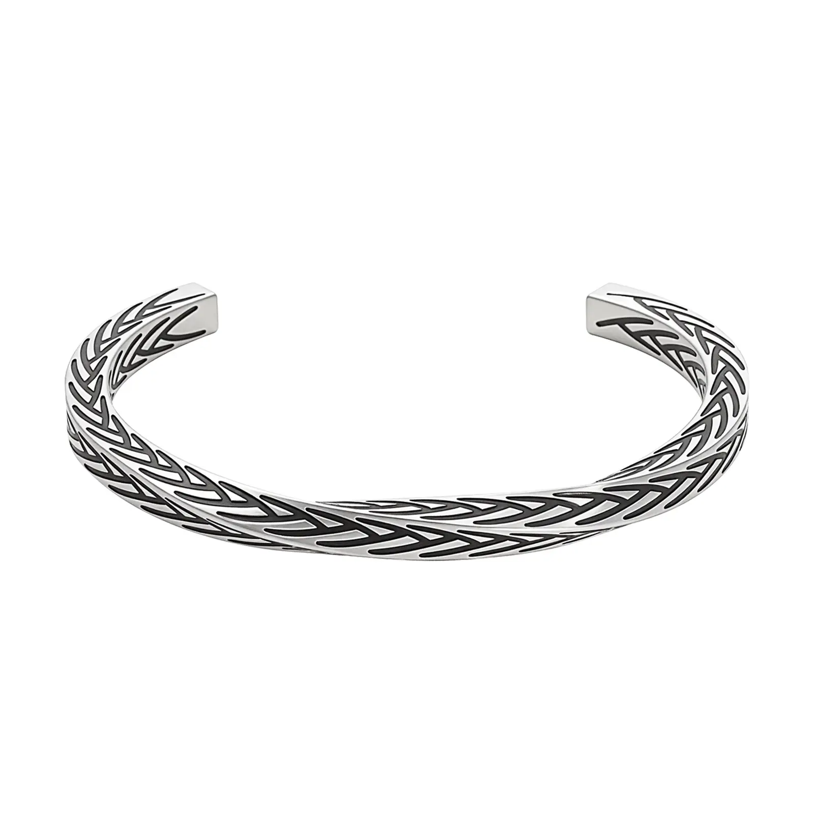 OIDEA Mobius Viking Open Cuff Twisted Bracelet - Stainless Steel, Adjustable Men’s Jewelry, Trendy Jewelry Symbolizing Infinity and Strength for Daily Wear