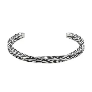 Mobius Viking Cuff Bracelet - Stainless Steel Twist Design Symbolizing Infinity and Strength Jewelry for Men and Women