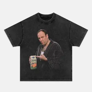 TONY SOPRANO Printed Design Unisex Vintage Crew Neck RegularFit Cotton Fabric Casual Comfort Breathable Short Sleeve Funny T-shirts Fashion Men&Women's Top for Daily Wear 090502