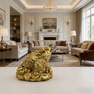 Lucky Money Frog Decor - Traditional Feng Shui-Inspired Statue for Home & Office, Decorative Figurine for Prosperity, Home Decor Ornaments, Resin Ornament, Home Decoration