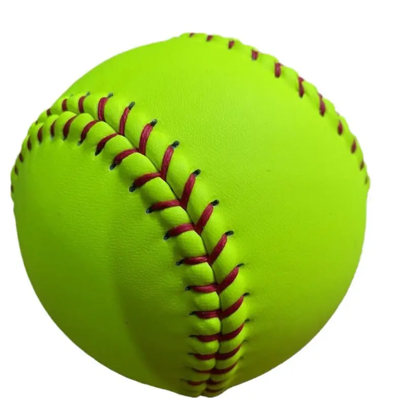 Softball 12 inch Standard Cowhide PVC Two-Layer Leather Reinforced Stitching Balanced Flight Durable Professional Training Game Ball