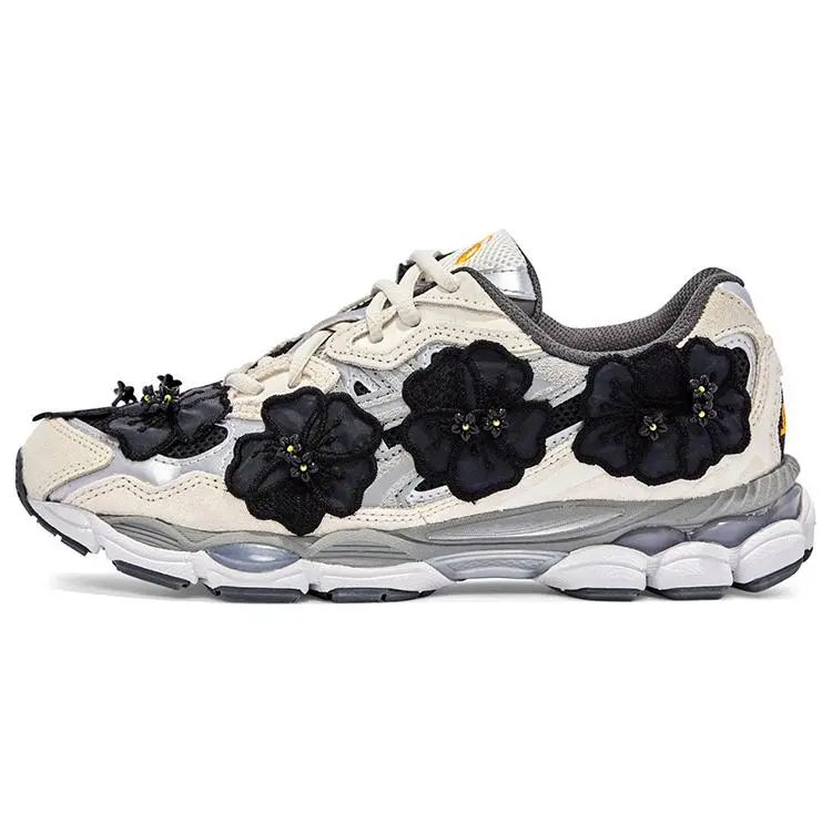 Cecilie Bahnsen x Asics GEL-NYC Unisex Low-Top Lifestyle Trainer - Black & Beige, House White Official Footwear with Walking, Sports, Athletic Shoe Features (Maison Mihara)