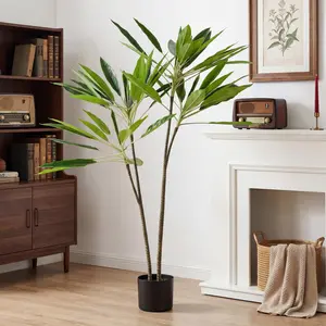 Artificial Dragon Blood Tree, Double Stalk Realistic Faux Plant for Home Office, Living Room Decor, Easy Setup Ready-to-Use Home Decorative Plant