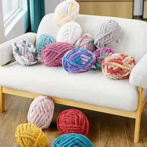 1pc Polyester 100.00% Yarn, Super Thick Finger Thread For Crocheting And Knitting Scarf Blanket