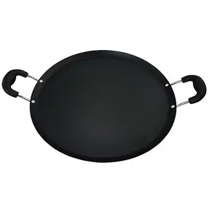 Zadora 14" 1.2mm Carbon Steel Nonstick Comal with Handle - Red