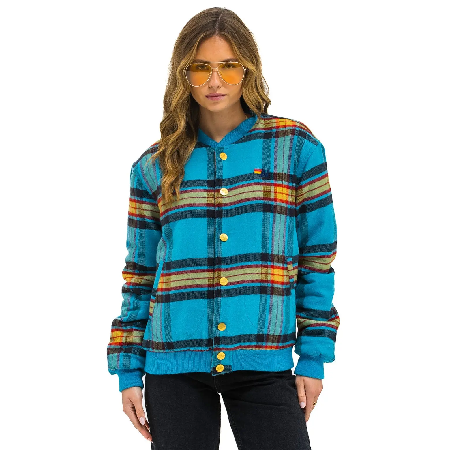 PLAID UNISEX VARSITY JACKET - JACKSON PLAID