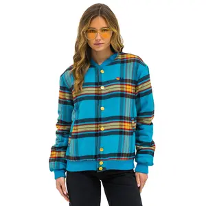 PLAID UNISEX VARSITY JACKET - JACKSON PLAID