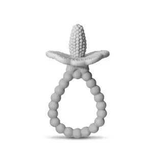 Baby Teether Easy to Hold BerryBumps Texture Teething Relief 3M+ Grey BPA Free Sensory Development Soothes Sore Gums Great Gift