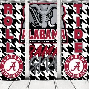 Alabama Girl Roll Tide Tumbler  Drinkware Lid Stainless Steel Straw Stylish Water Bottles Reusable Cup tumblers Insulated Steel Water Cup with Straw bottle special gift spring