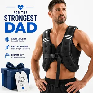 【SummerVibes】Weighted Vest for Men  Women 10lb/12lb/15lb/18lb – Adjustable Workout Vest for Walking Running  Rucking Strength Training Vest with Phone Pocket Reflective Straps  Comfortable Fit