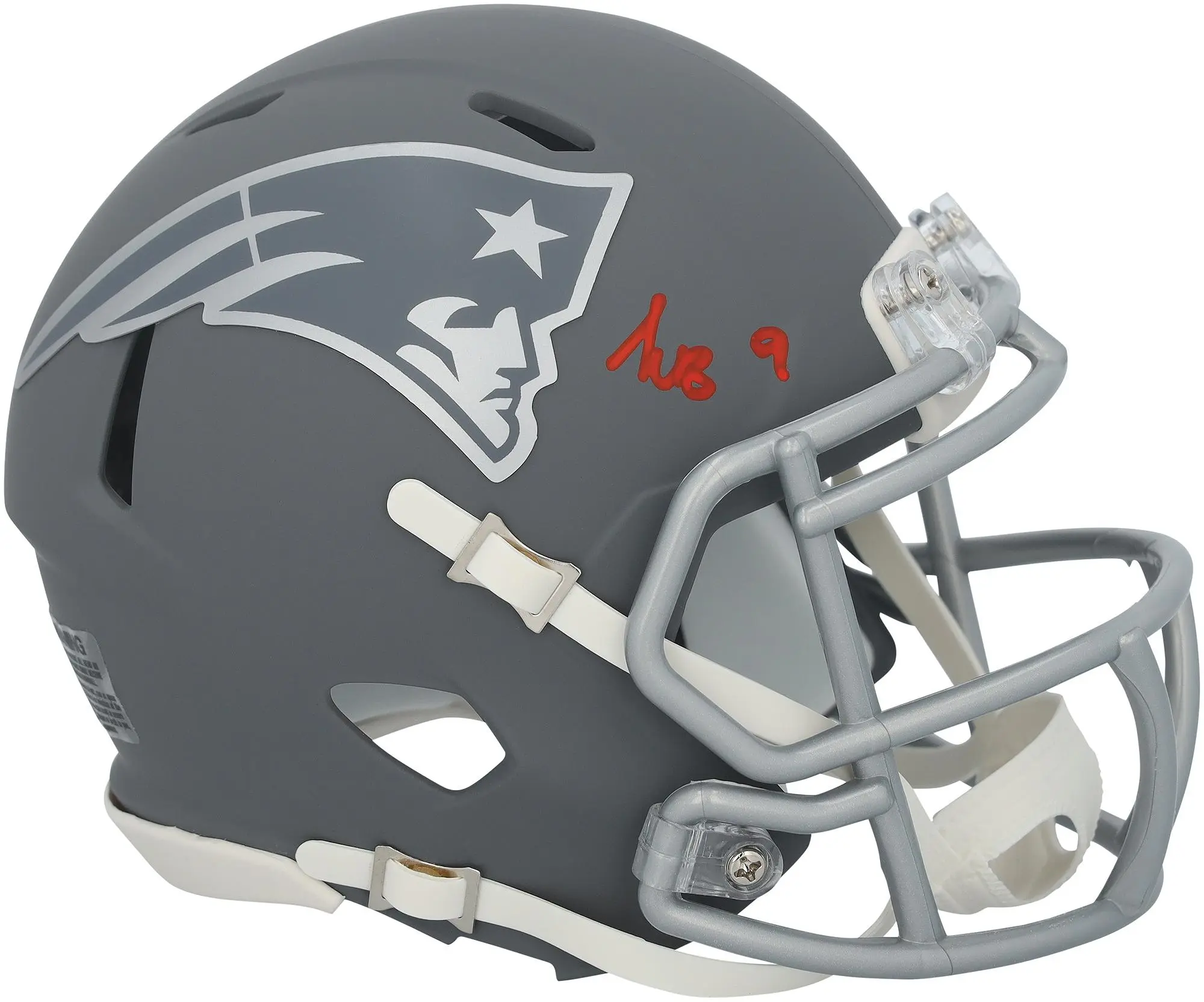 Kayshon Boutte New England Patriots Autographed Riddell Slate Speed Mini Helmet - Fanatics Authentic Certified