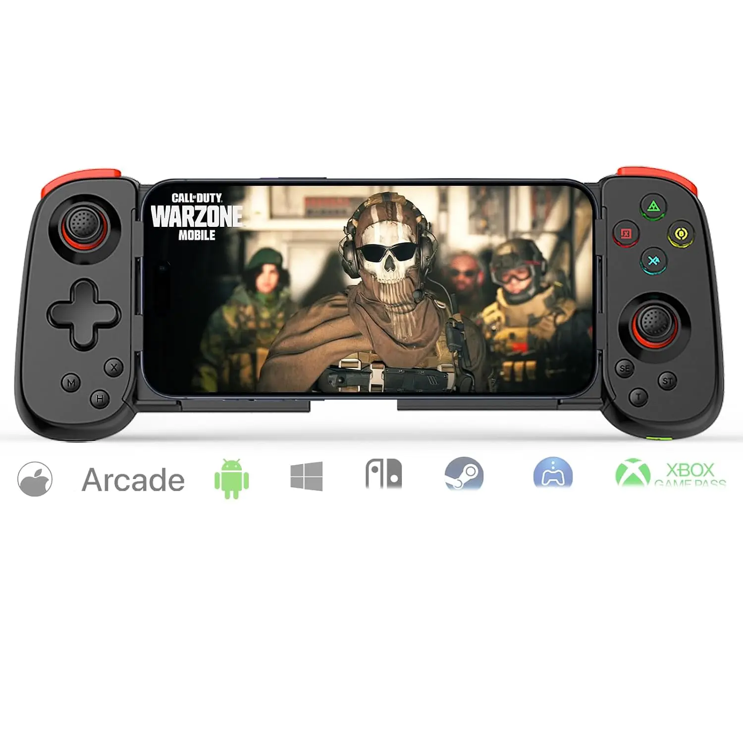 Mobile Game Controller for iPhone 18/17/16/15/14/iPad/Galaxy S26/S25/ S24/23/22/Android Phone/Tablet, Wireless Gamepad for Xbox Cloud Gaming/PS Remote Play/Call of Duty Warzone Mobile/Genshin/Roblox/Diablo