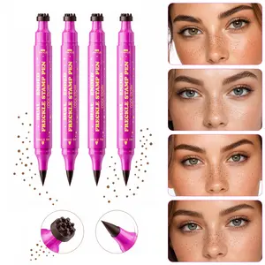 Waterproof Freckles Pen: Faux Freckle Stamp and Fine Tip Eyeliner for Realistic, Long-Lasting Freckles and Effortless Makeup, Perfect for Daily Wear and Cosplay, Summervibes
