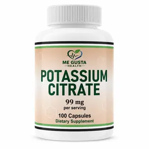 Potassium Citrate Capsules 99mg | Potassium Mineral Supplement | 100 Easy-to-Swallow Capsules | Daily Wellness | Non-GMO | Made for Women & Men