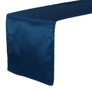 14 x 108 inch Satin Table Runner Navy Blue