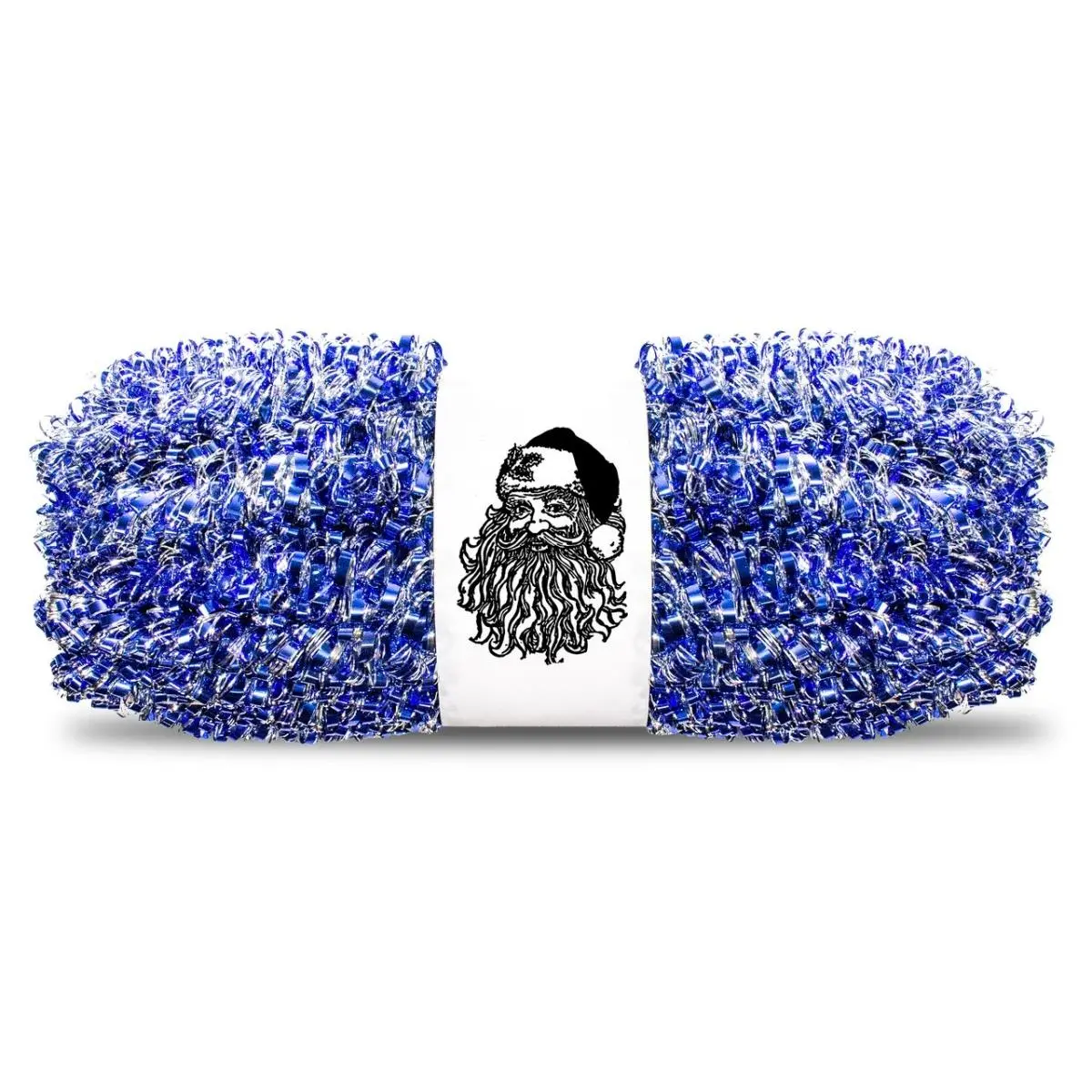 212 MAIN Reflective Metallic Tinsel Garland - 100 ft, 2-Ply, 3 in, 3.42 lbs, Blue & Silver, Elegant and Flair Decor with Ornaments, Indoor Home Festive Supplies for Holiday Rooms, Shopping Malls, 3 Inches
