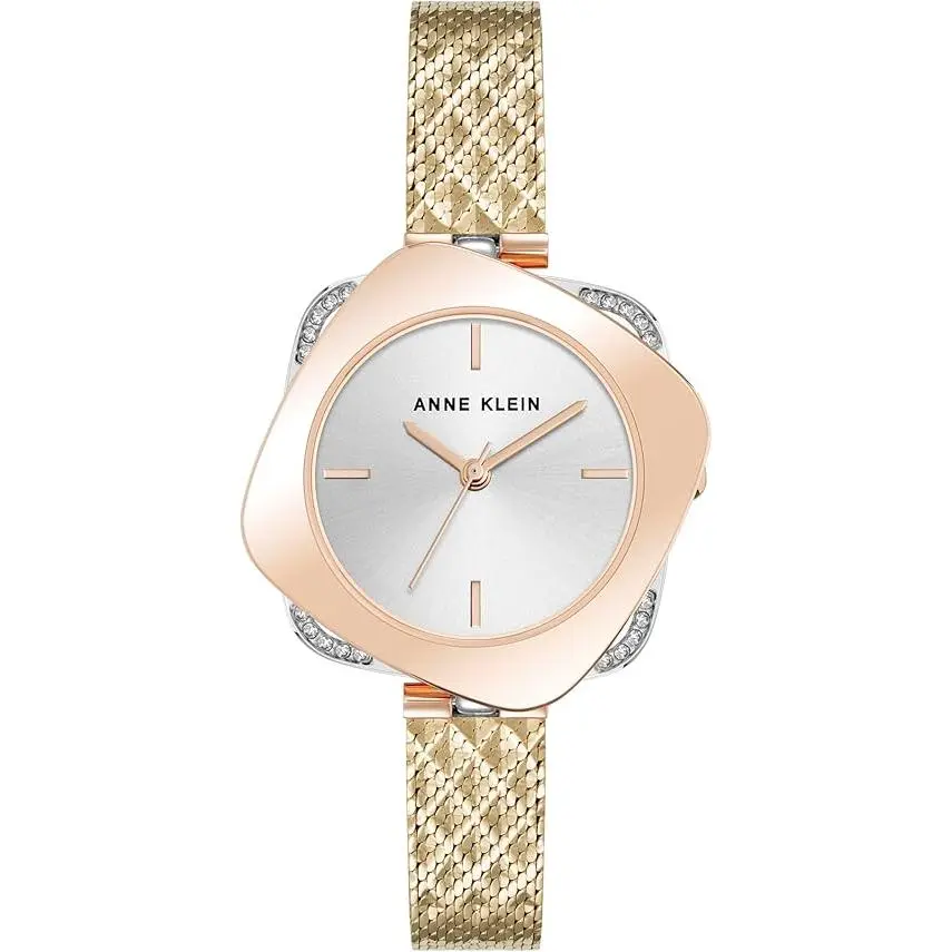 Anne Klein Premium Crystal Accented Mesh Bracelet Ladies Watch AK/5163SVTR Anne Klein Premium Crystal Accented Mesh Bracelet Ladies Watch AK/5163SVTR